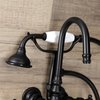 Aqua Vintage Wall Mount Clawfoot Tub Faucet, Matte Black AE7T0WLL